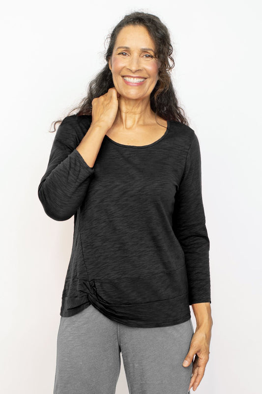 Side Twist Cotton Tee