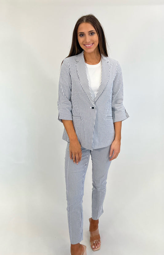 Woven Pull On Seersucker Pant