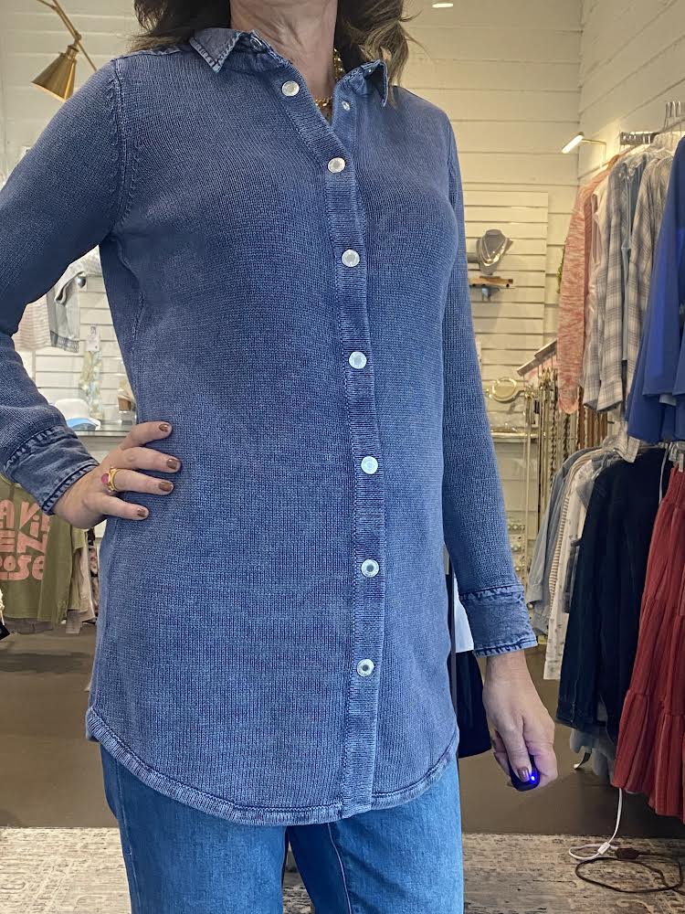 Denim Tunic Cardigan