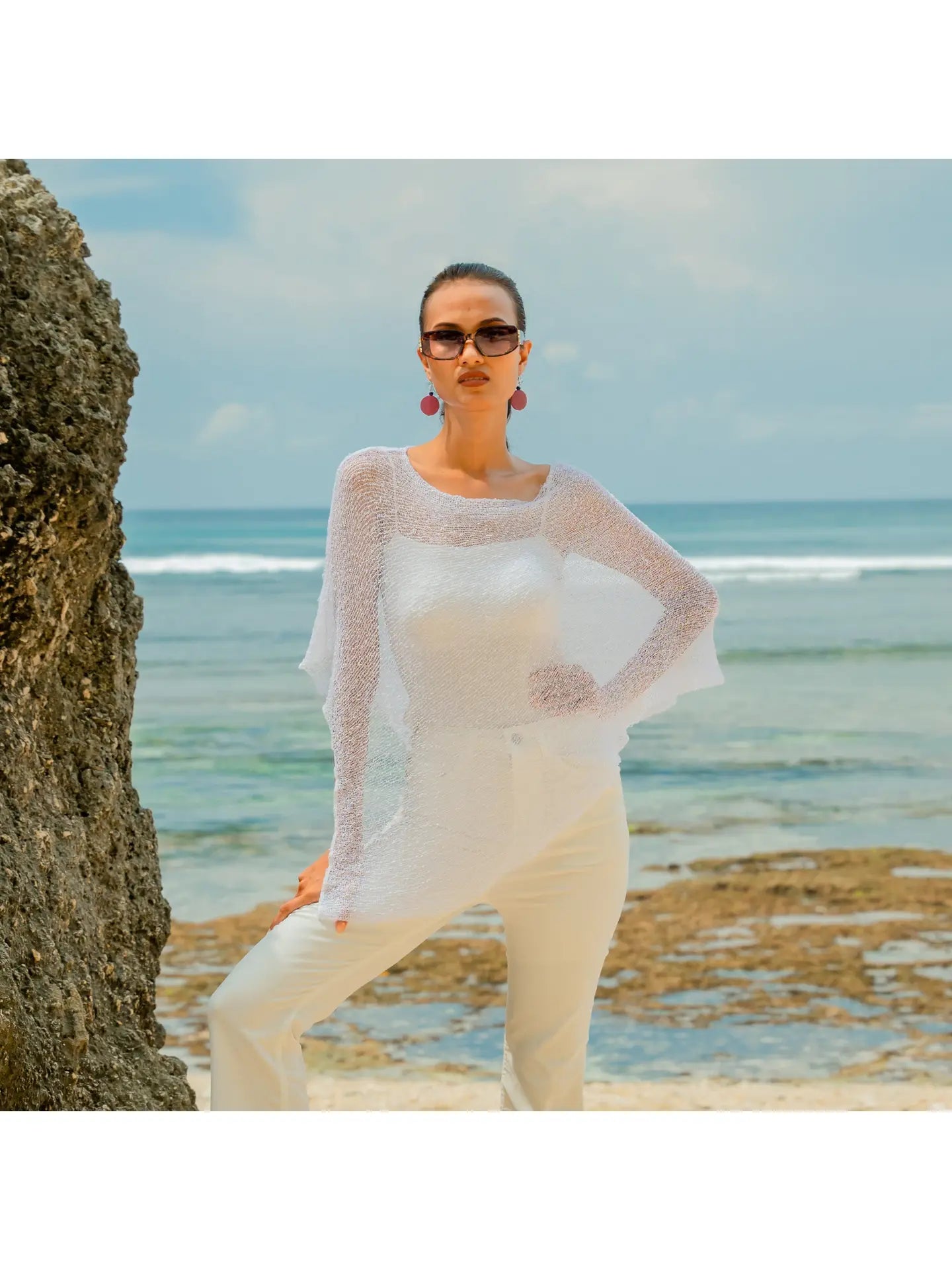 Sheer Mesh Poncho