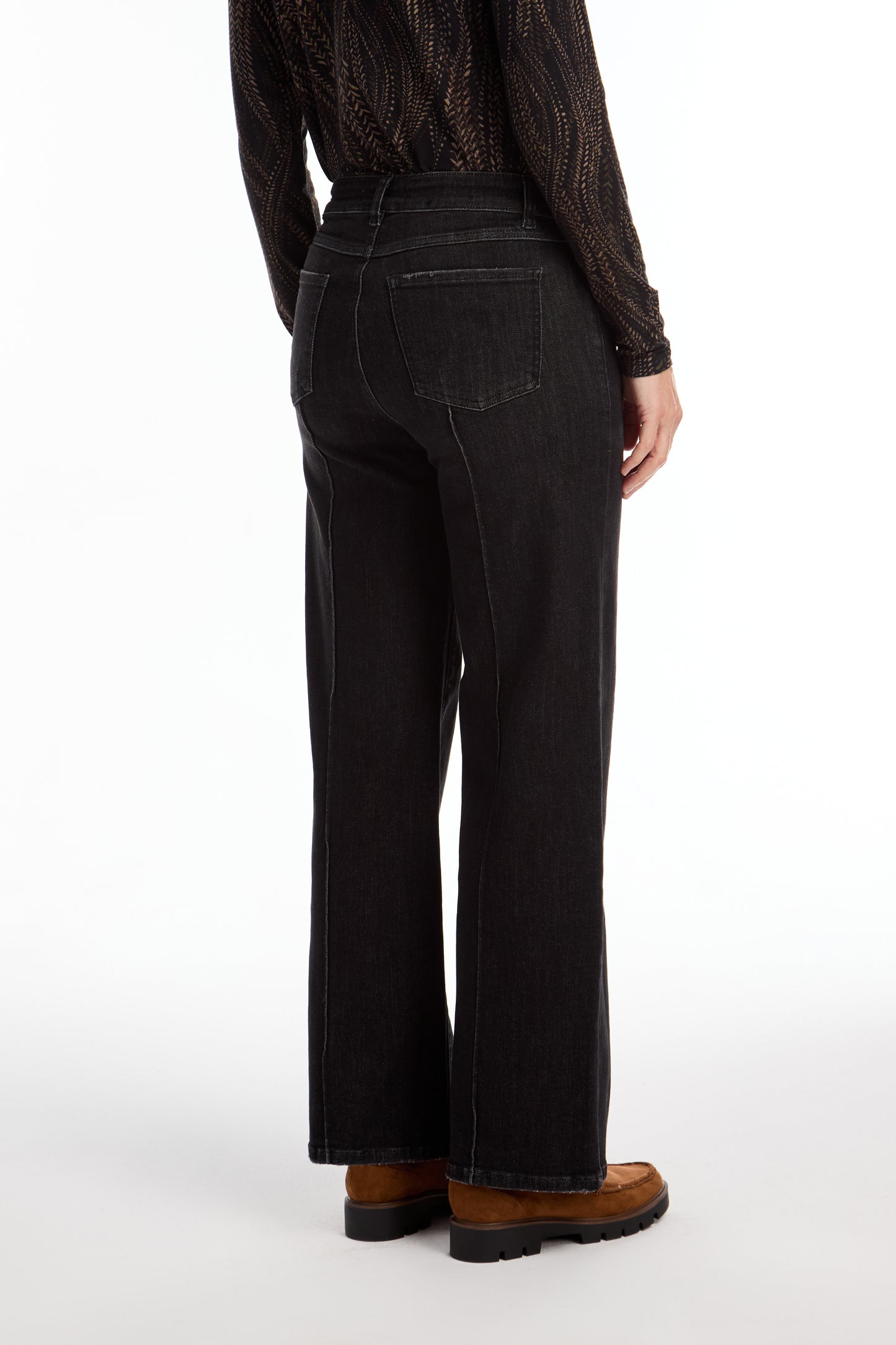 Olivia Pintuck Wash Wide Leg Jean