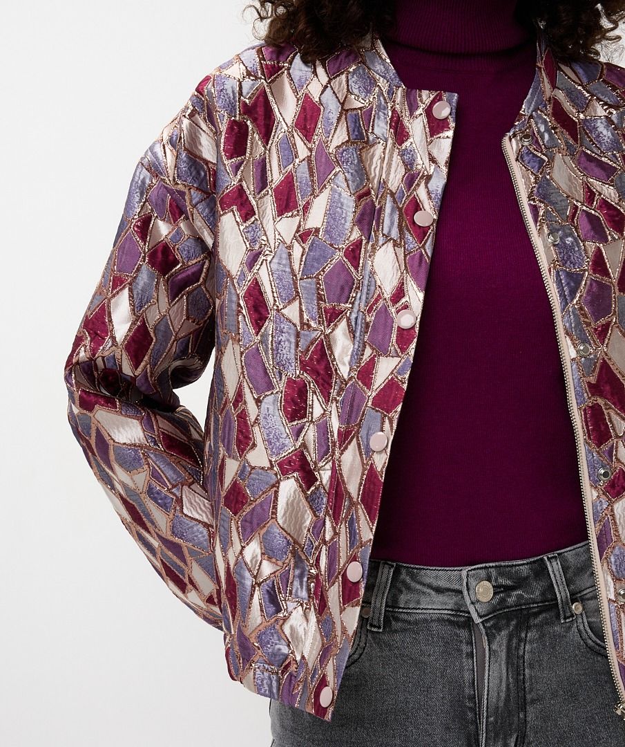 Metallic Bomber Jacket