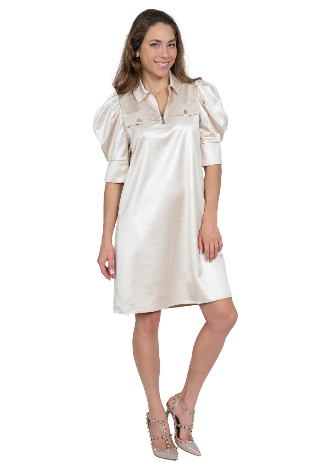 Crema Collared Dress
