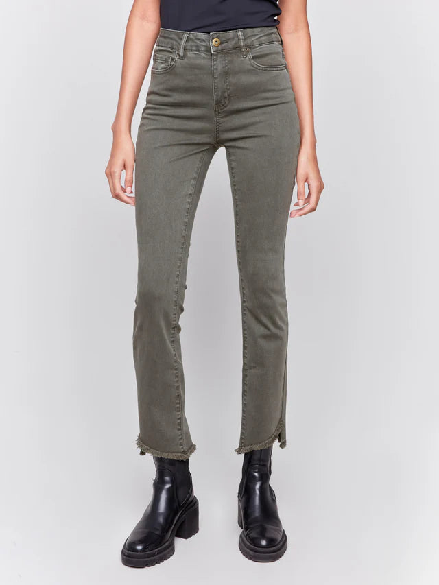 Colored Asymmetrical Leg Pant