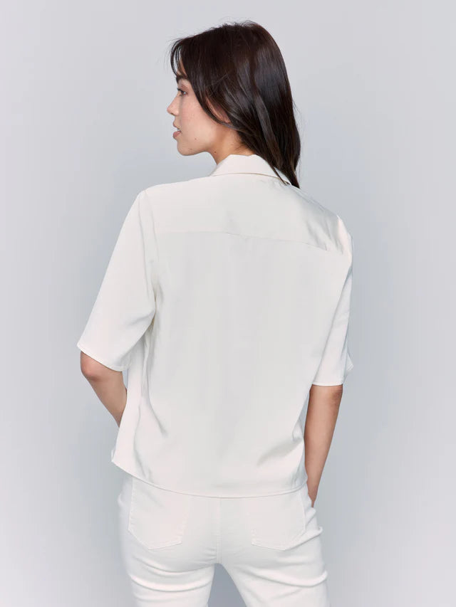 Short Sleeve Collared Blouse