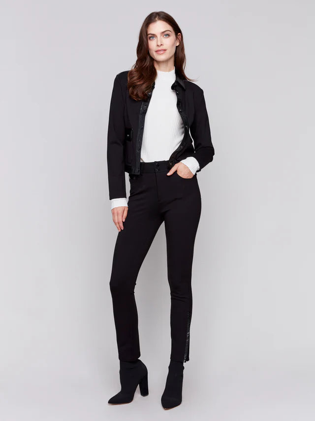 Gutsy Slim Pant With Side Vinyl Opening