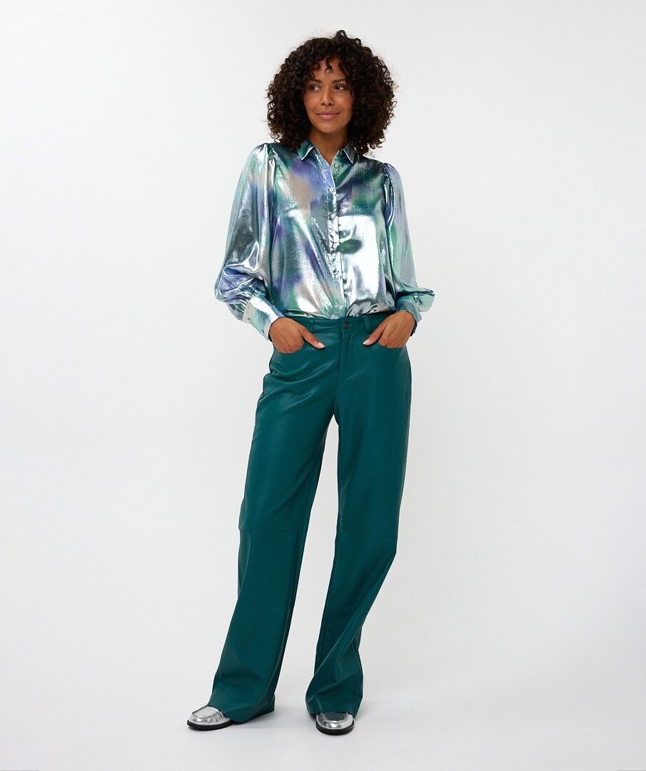 Button Up Vibrant Blouse