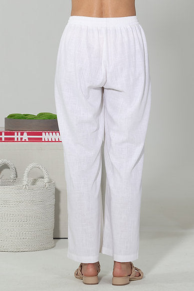 Paparazzi Cropped Pull-on Linen Pants