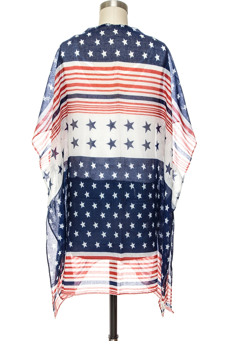 Star Printed Kimono Cardigan