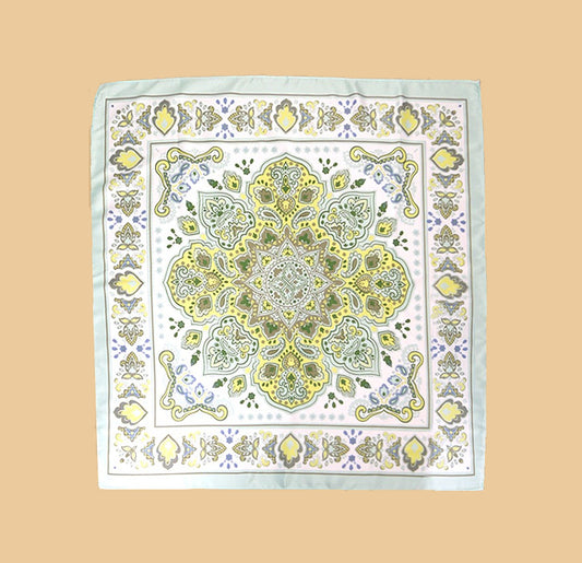 Paisley Mint Silky Feel Bandana Scarf