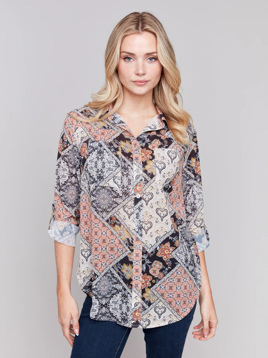 Button Front Blouse