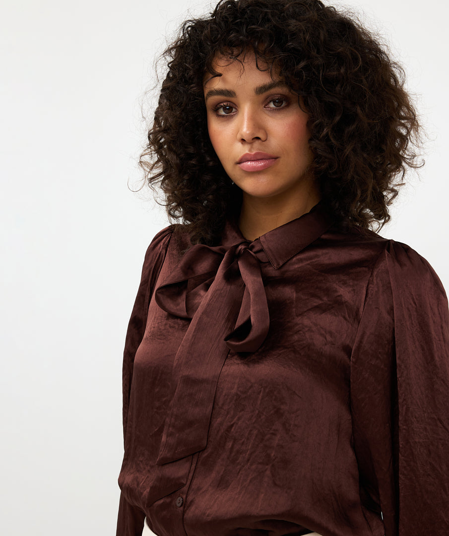 Crushed Satin  Blouse