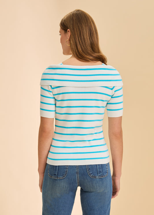 Boatneck Striped Sweater