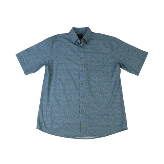 Textured Linen Print Short Sleeve
