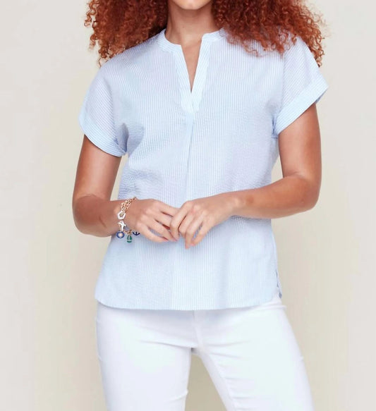 Seersucker Woven Blouse