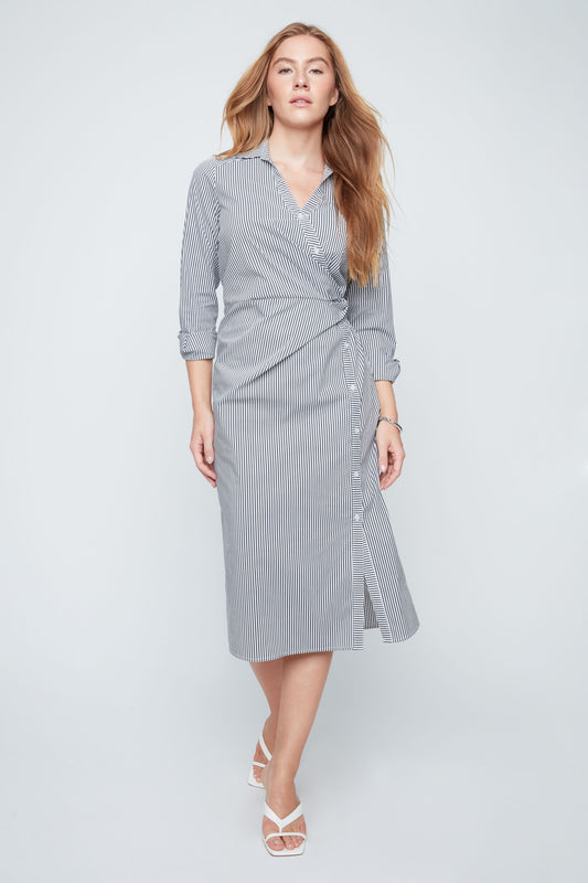 Striped Button Dress