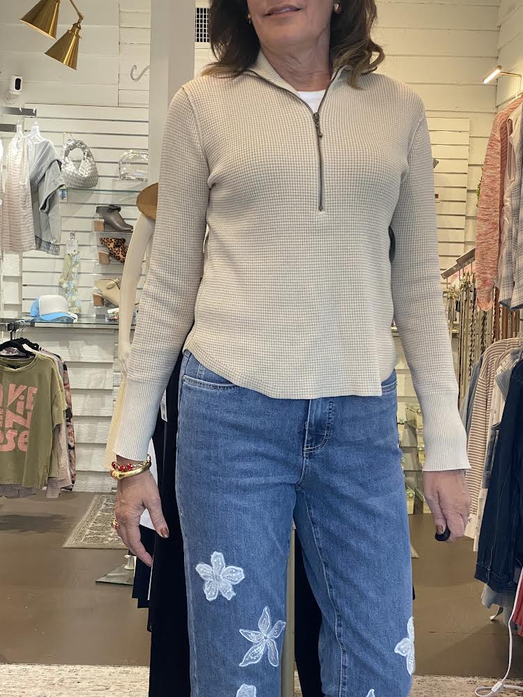 1/4 Zip Neck Pullover Sweater