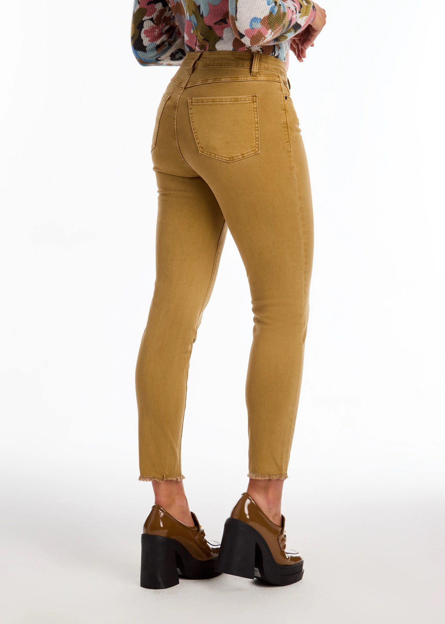 Olivia Slim Ankle Frayed Jean
