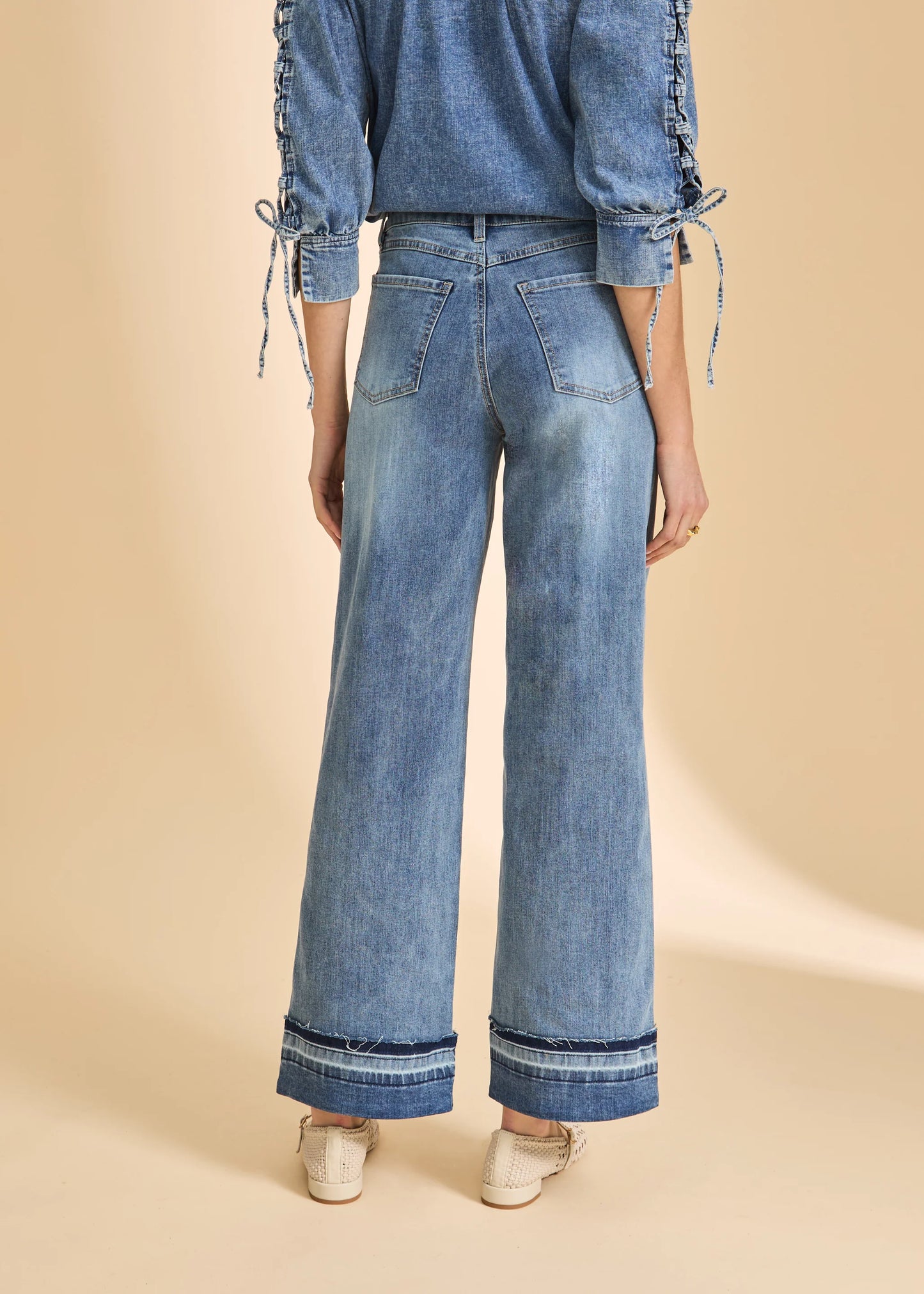 Olivia Cuff Wide Leg Jean