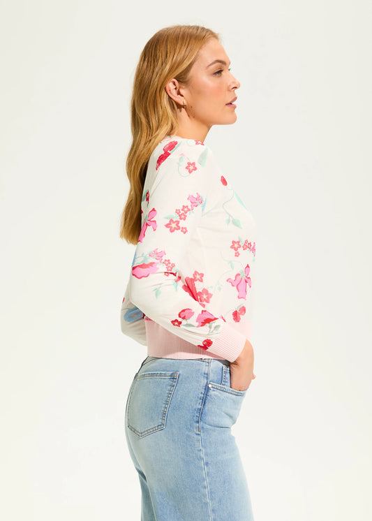 Printed Mesh Cardigan