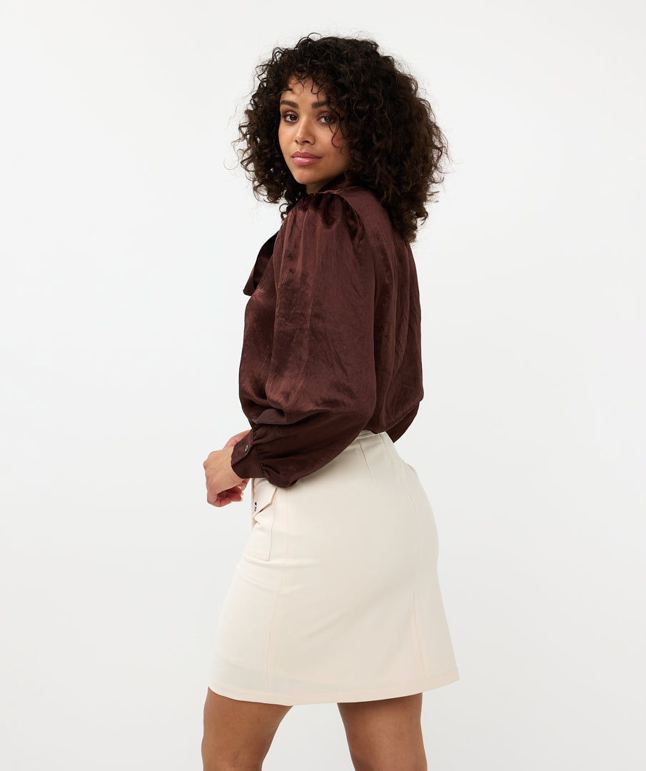 Crushed Satin  Blouse