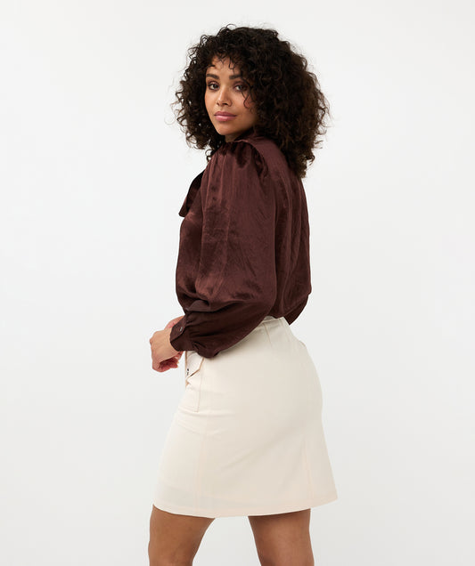Crushed Satin  Blouse