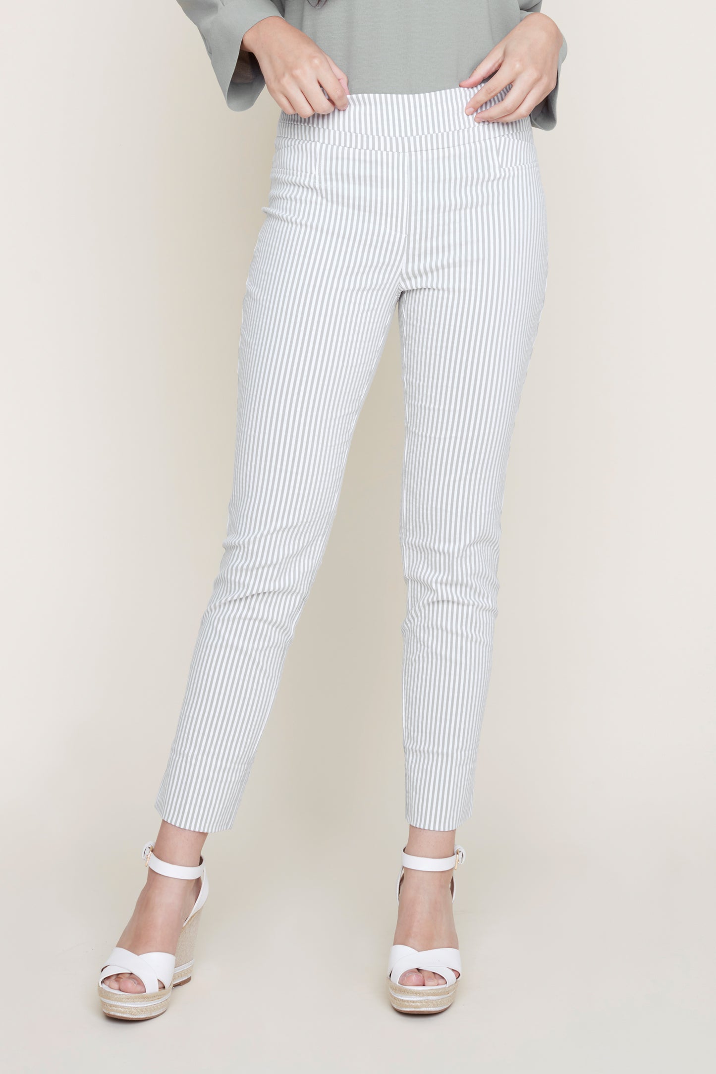 Woven Pull On Seersucker Pant
