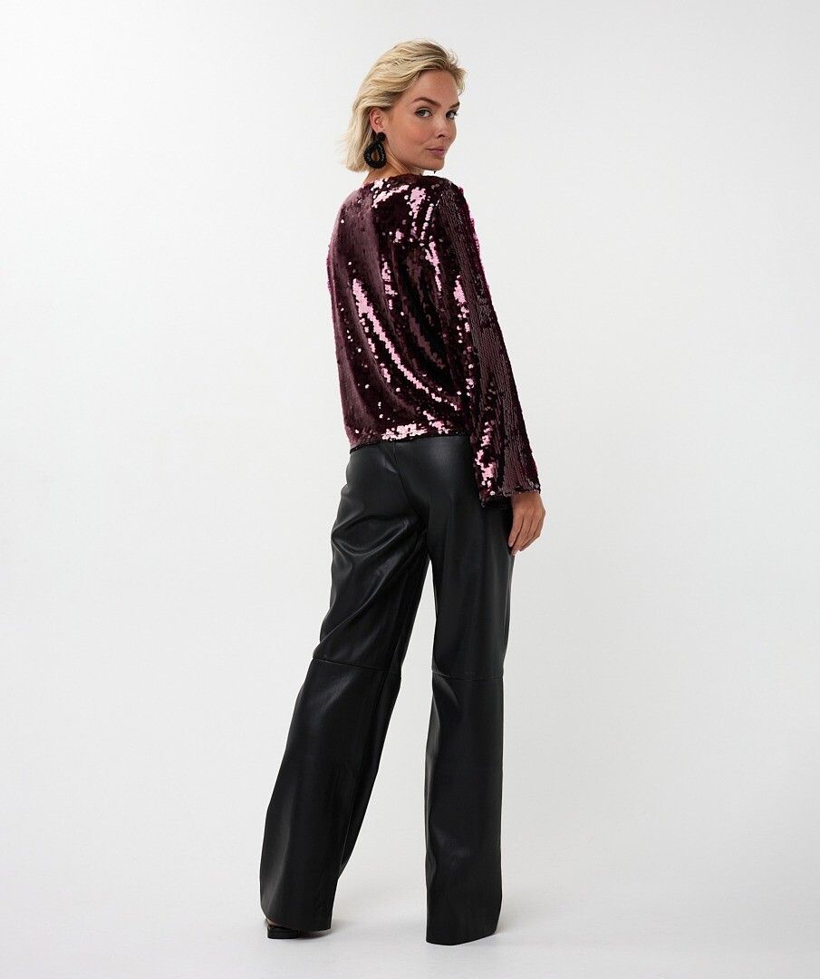 Sequin Flare Sleeve Top
