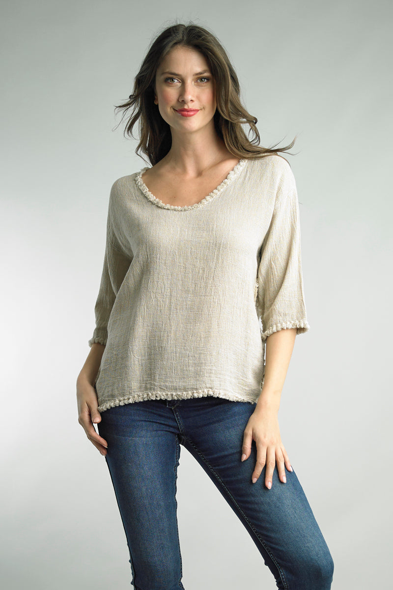 Linen Edge Tee
