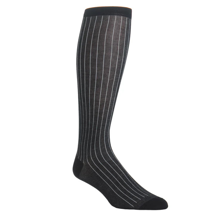 Dapper Classic Navy with Sky Blue Yolk Mini Neat Cotton Sock Mid Calf