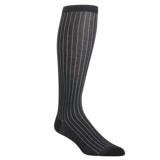 Dapper Classic Navy with Sky Blue Yolk Mini Neat Cotton Sock Mid Calf