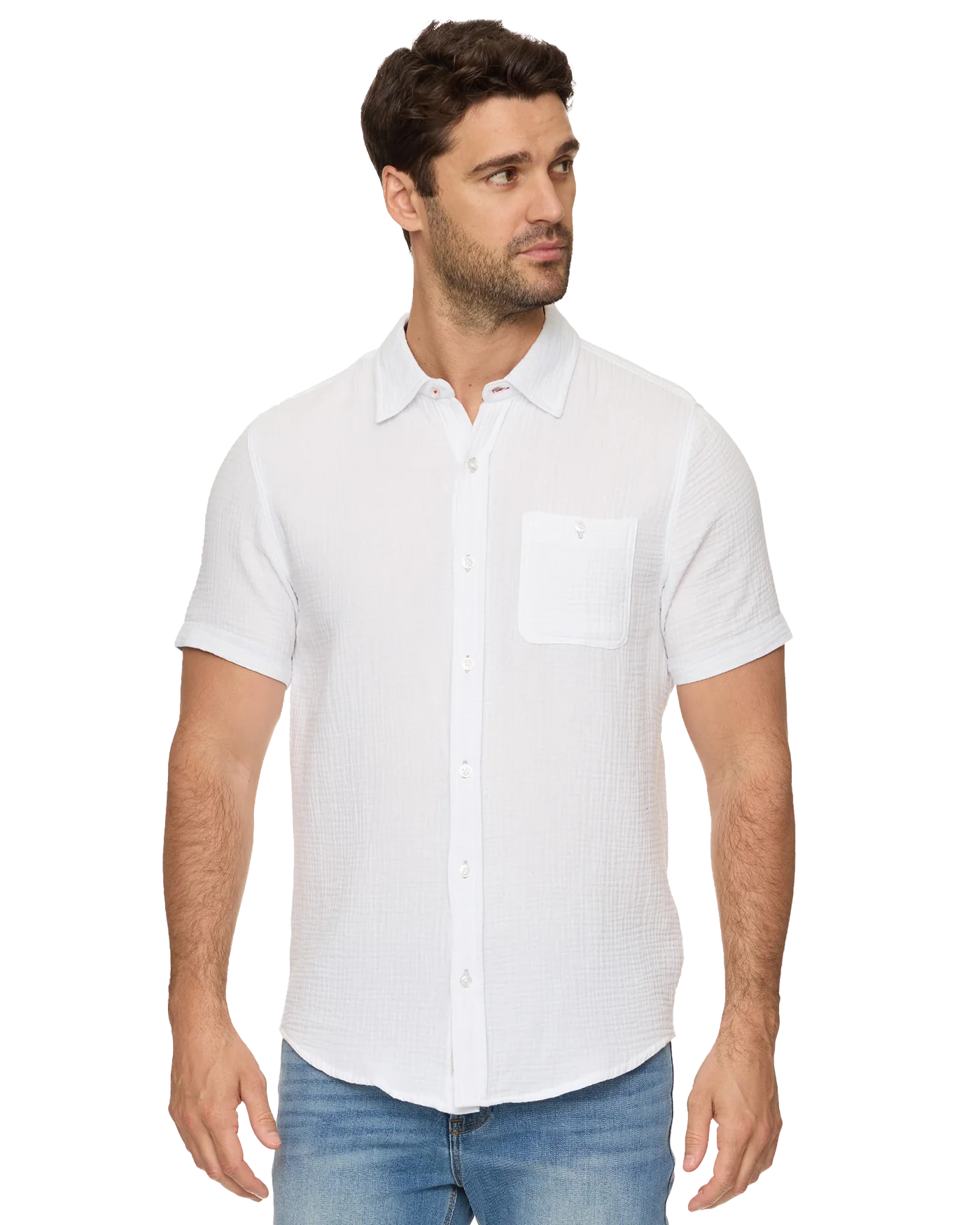 Crewe Short Sleeve Gauze Print Shirt