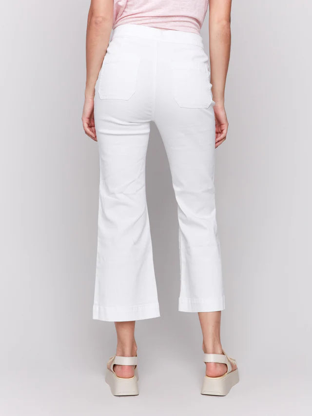 Button Front Pull On Flare Pant