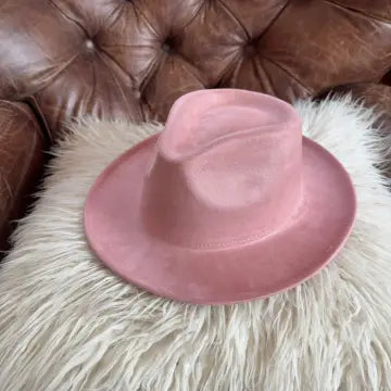 Stiff Short Brim Rancher in Suede Hat