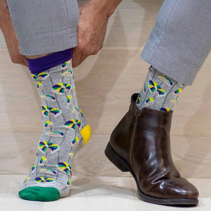 Here For The King Cake Socks