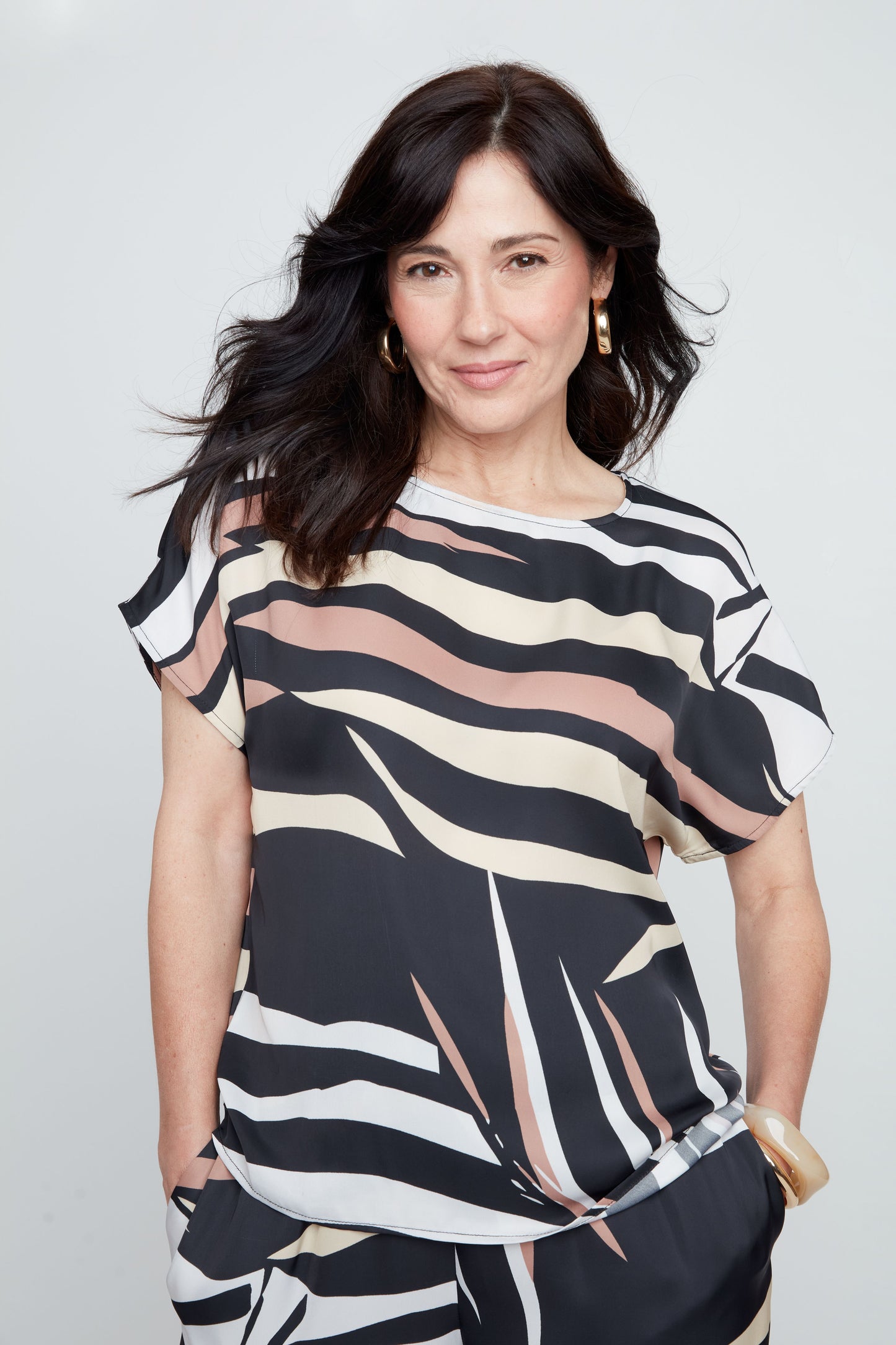 Printed Short Sleeve Top