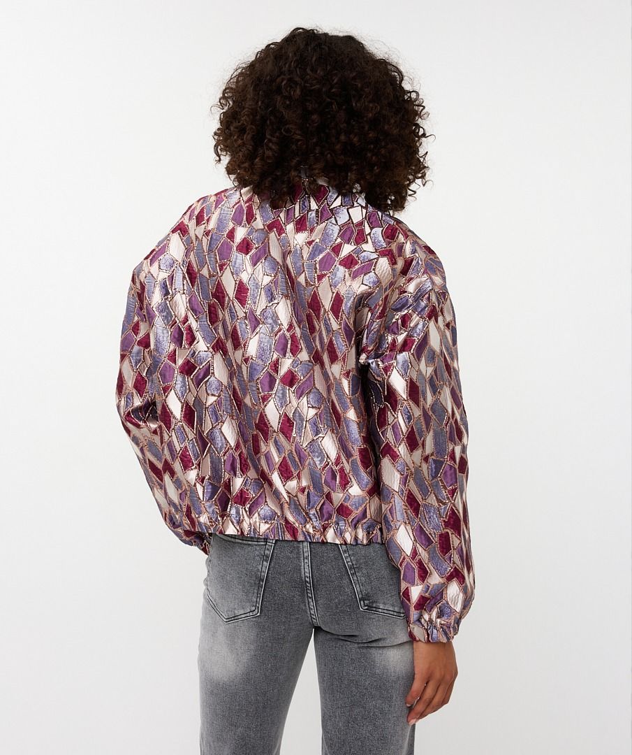 Metallic Bomber Jacket