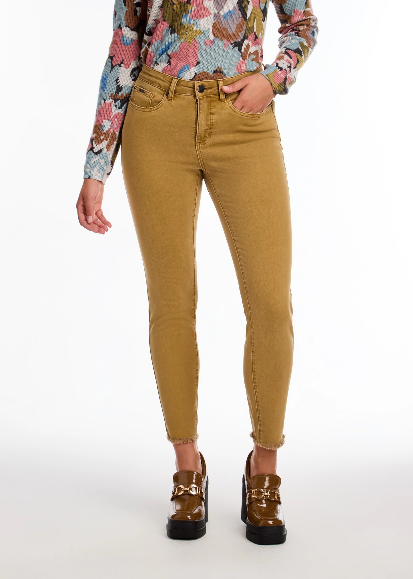 Olivia Slim Ankle Frayed Jean