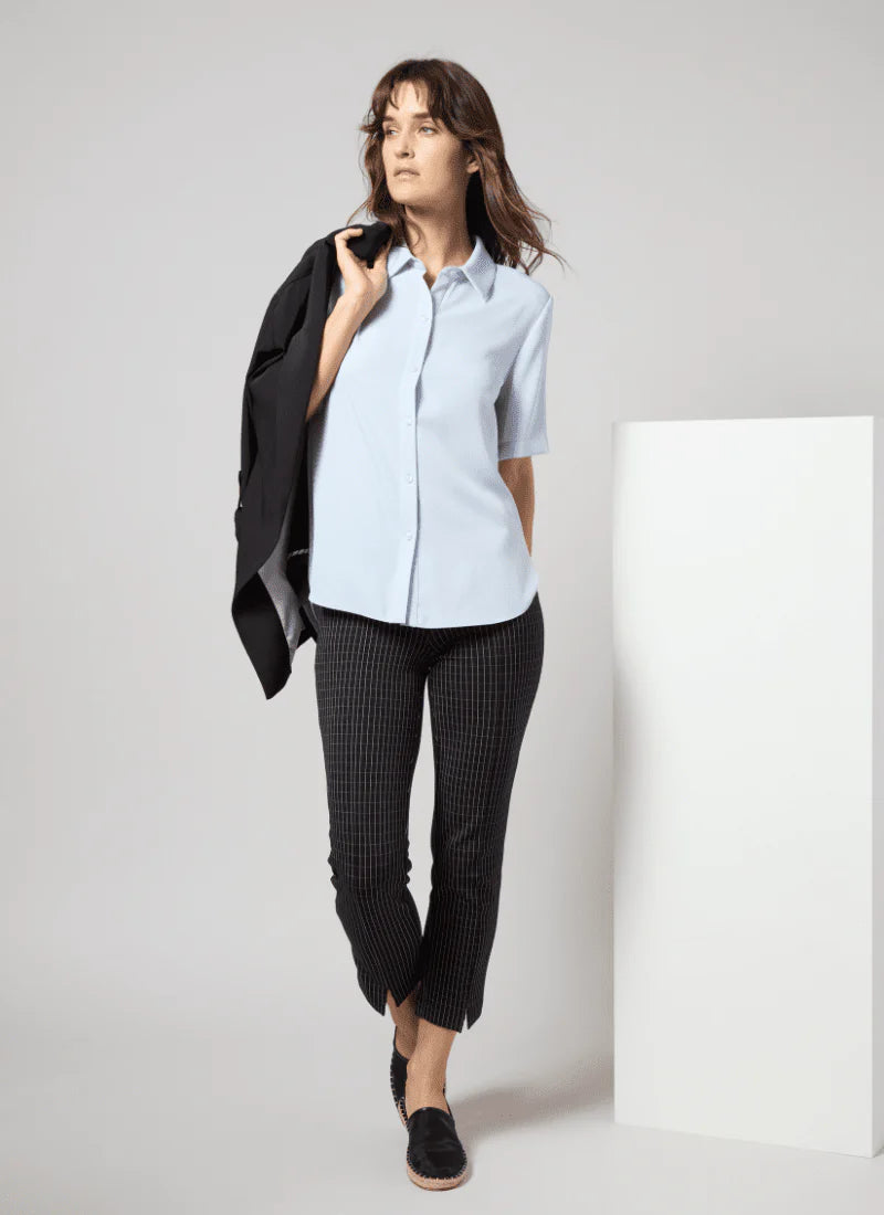 Short Sleeve Parker Blouse