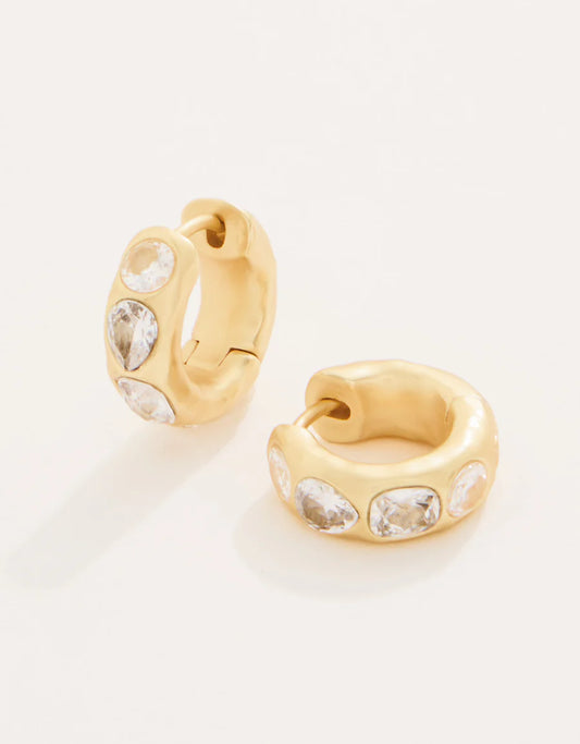 Manor Gem Hoop Earrings
