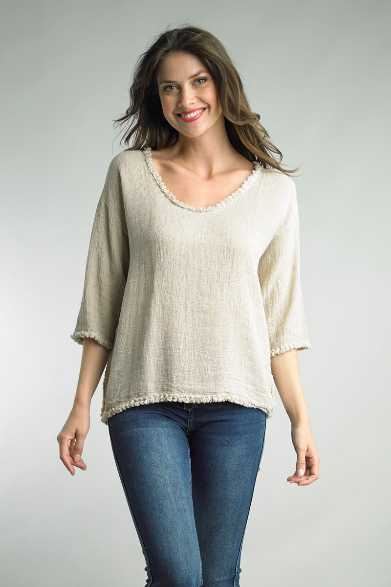 Linen Edge Tee
