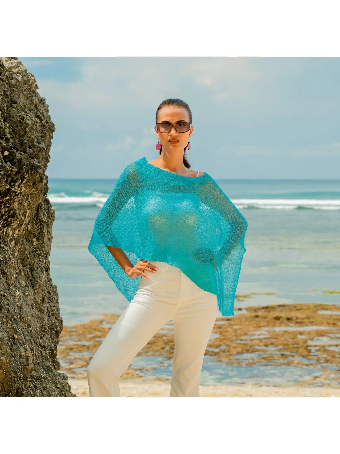 Sheer Mesh Poncho