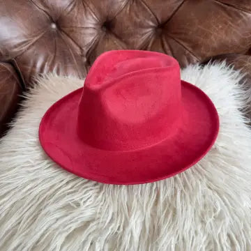 Stiff Short Brim Rancher in Suede Hat