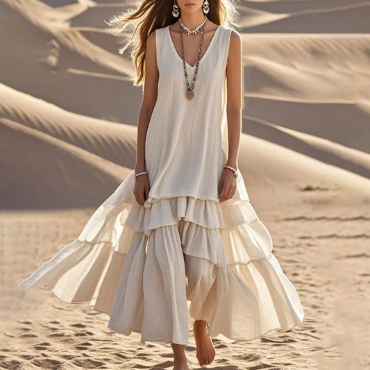 Boho Cotton Linen Dress