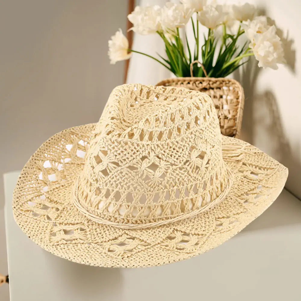 Open Weave Panama Cowboy Straw