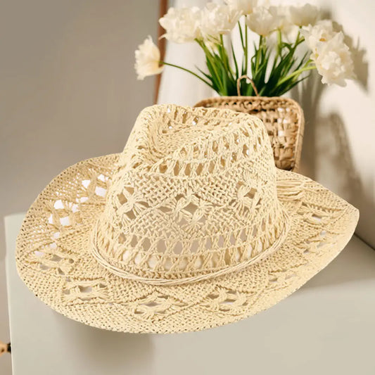 Open Weave Panama Cowboy Straw