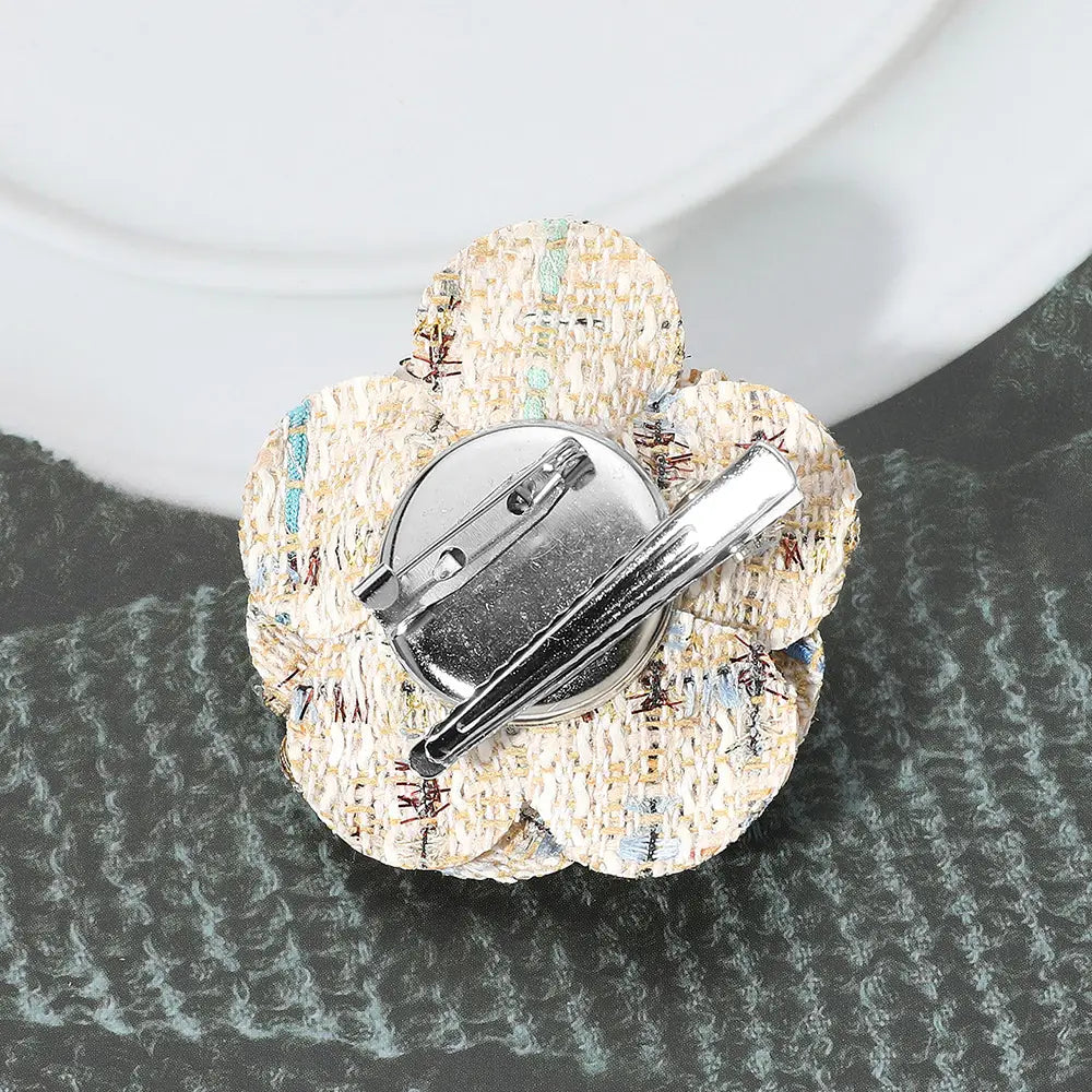 Flower Number Five Tweed Brooch