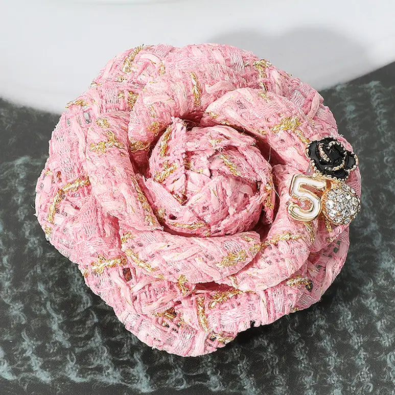 Flower Number Five Tweed Brooch