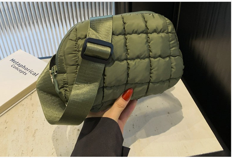 Puffer Quilted Sling Bag Fanny Bag Belt