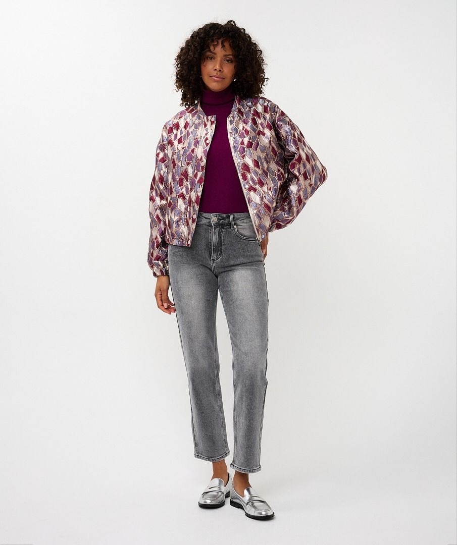 Metallic Bomber Jacket
